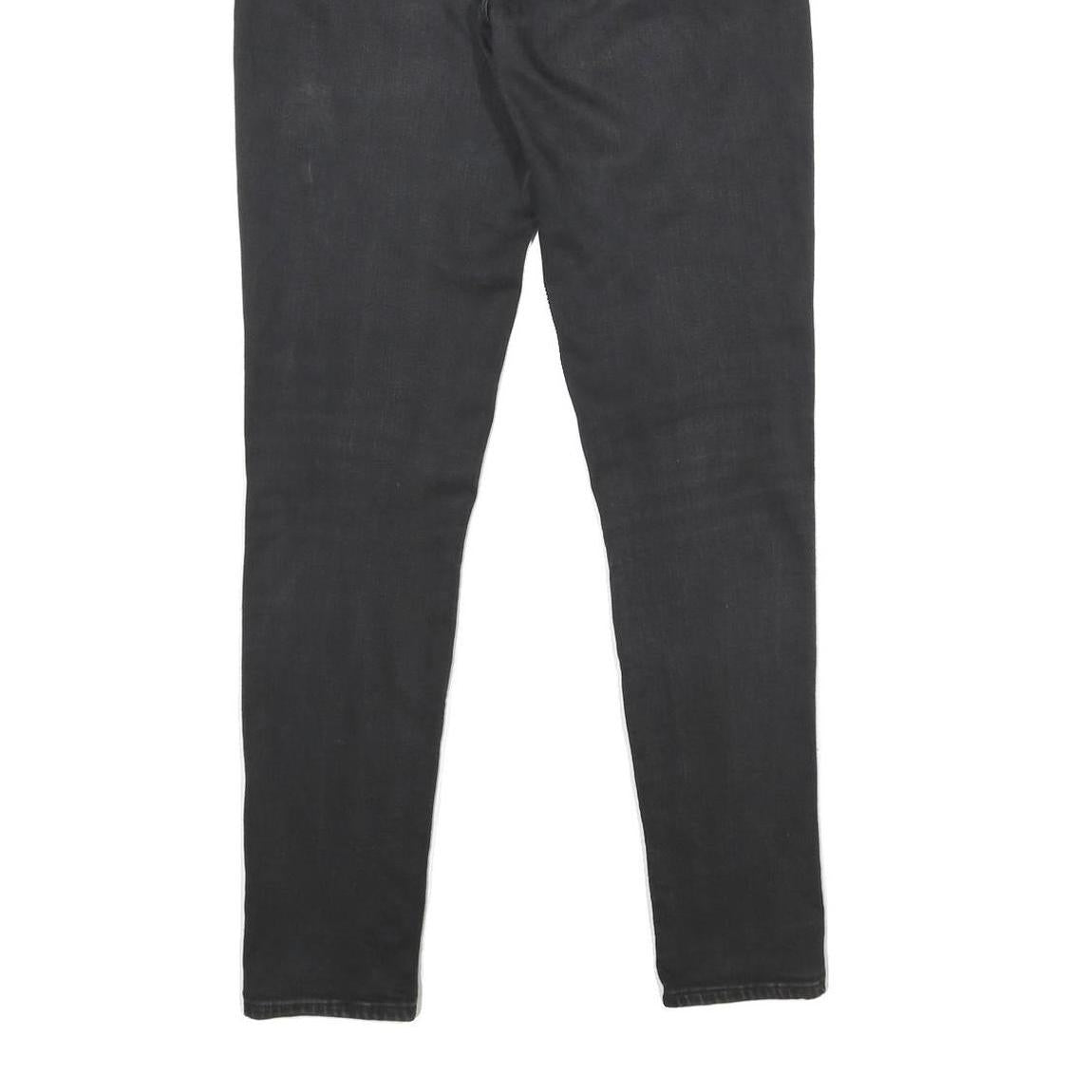 LEVI'S 711 Skinny Womens Jeans Black Slim Denim Raw W27 L32 Stretch Comfort