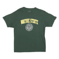 CHAMPION Mens Green Wayne State Graphic T-Shirt L Short Sleeve Crew Neck