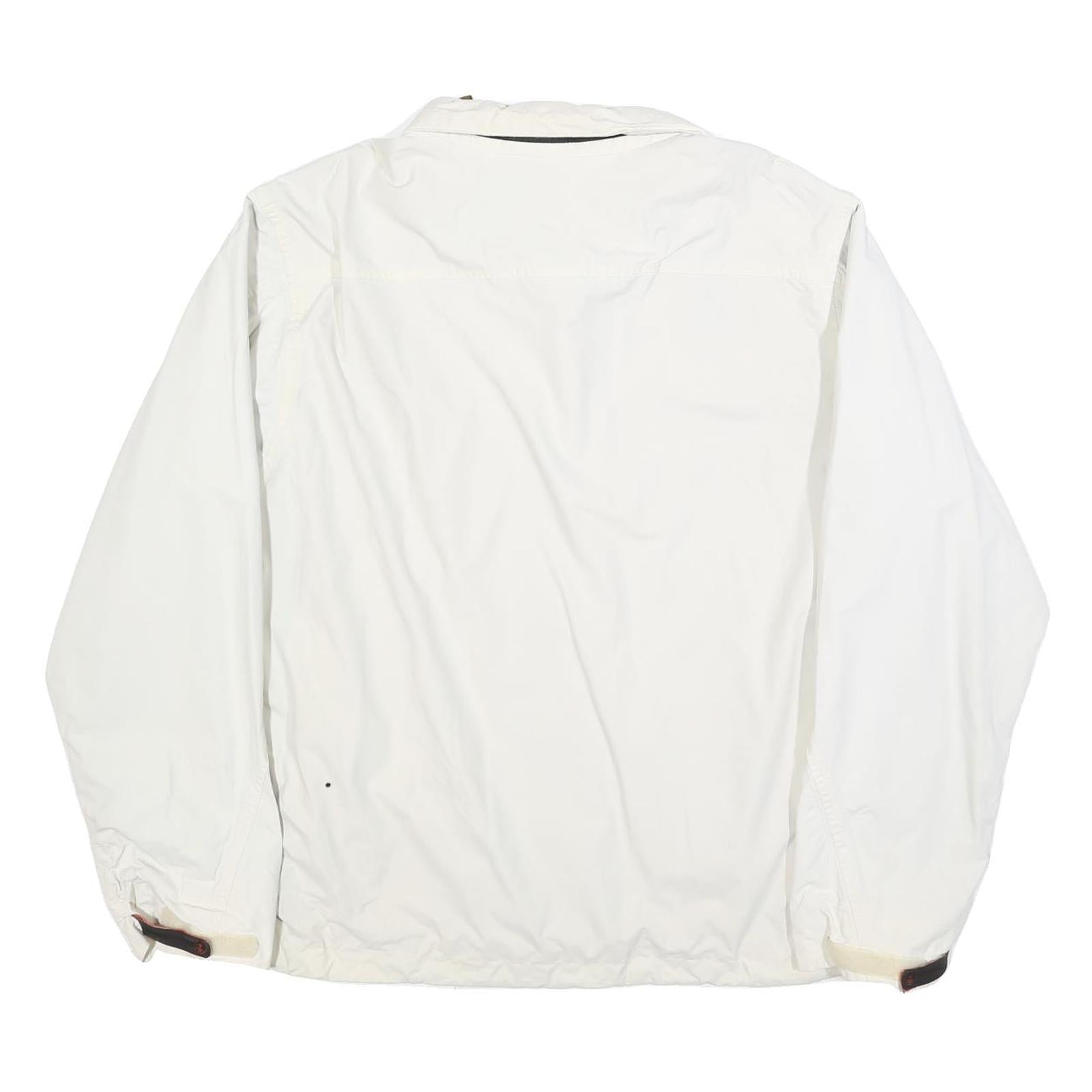 TIMBERLAND Mens White Zip Jacket XL Polyester Blend Outdoor Casual Weathergear