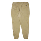 ZARA Mens Cotton Blend Beige Relaxed Drawstring Trousers W33 L28 Casual Wear