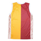 CHAMPION Mens Yellow & Maroon Galatasaray Sleeveless V-Neck Sports Jersey 4XL