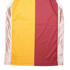 CHAMPION Mens Yellow & Maroon Galatasaray Sleeveless V-Neck Sports Jersey 4XL