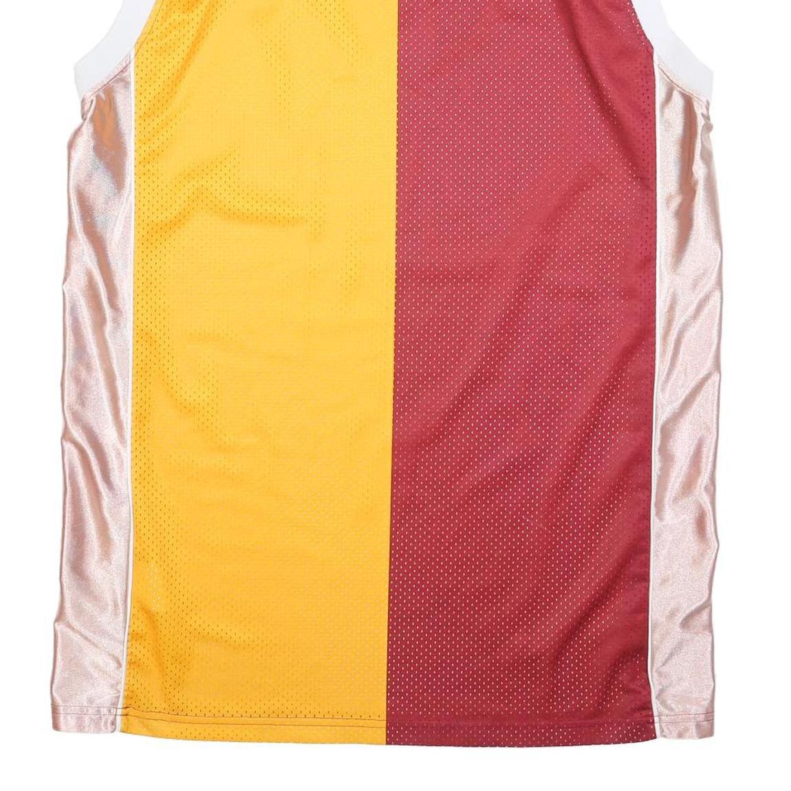 CHAMPION Mens Yellow & Maroon Galatasaray Sleeveless V-Neck Sports Jersey 4XL