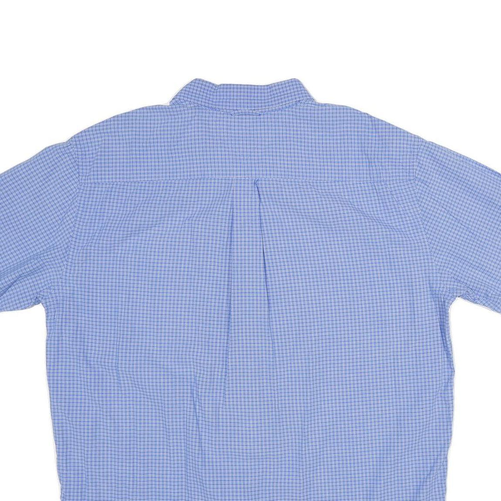 TOMMY HILFIGER Mens Blue Checked Shirt XL Casual Classic Cotton Button