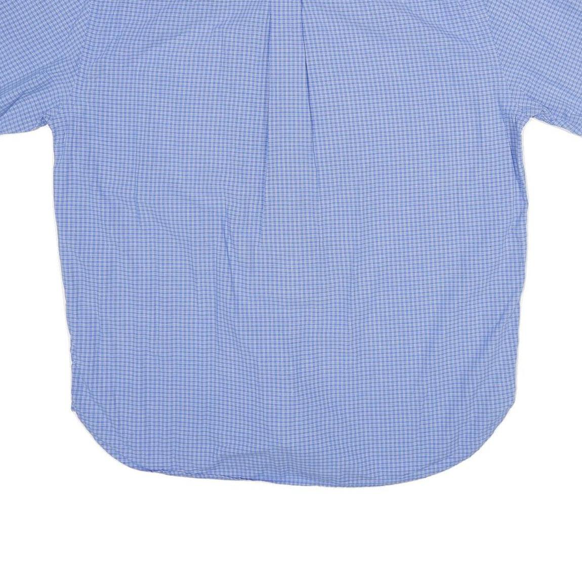 TOMMY HILFIGER Mens Blue Checked Shirt XL Casual Classic Cotton Button