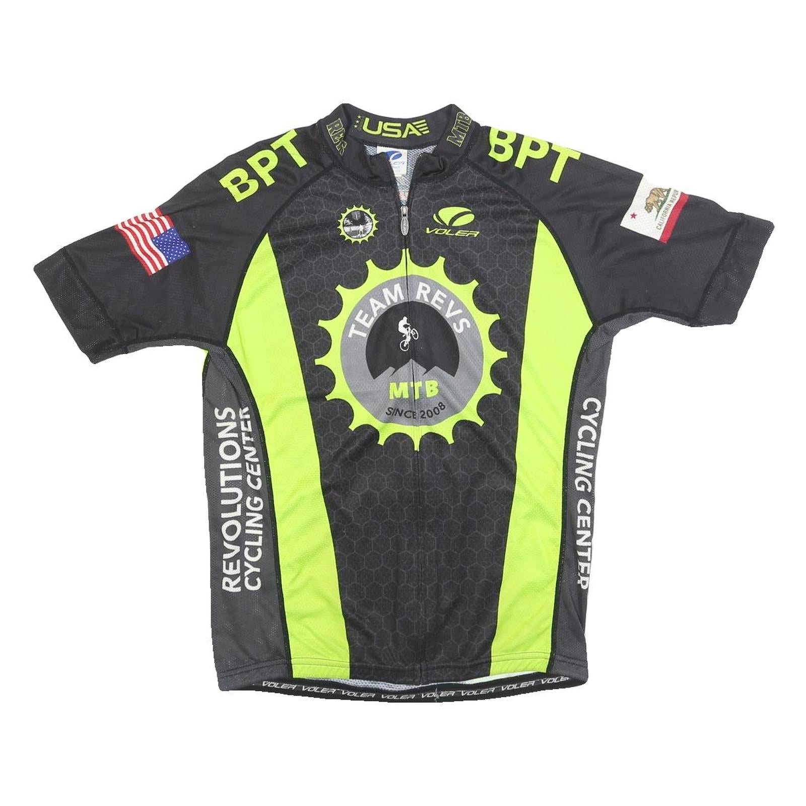 VOLER Mens Black & Yellow Cycling T-Shirt XL Short Sleeve Crew Neck USA MTB