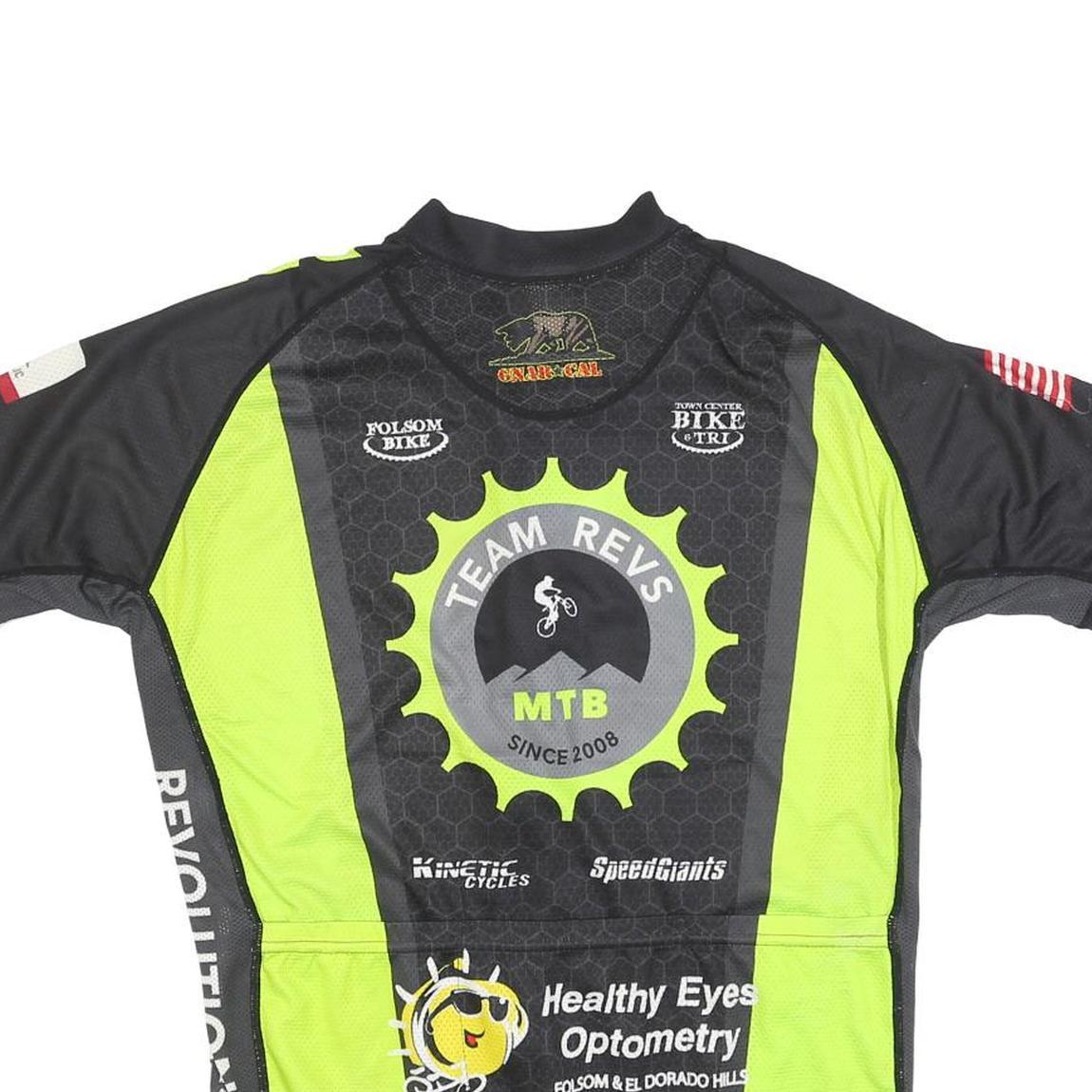 VOLER Mens Black & Yellow Cycling T-Shirt XL Short Sleeve Crew Neck USA MTB