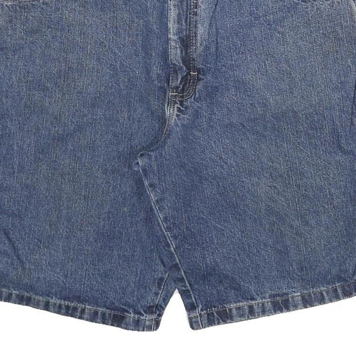 WRANGLER Mens Denim Blue Cargo Shorts XL W32 Workwear Cotton Blend