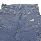 WRANGLER Mens Denim Blue Cargo Shorts XL W32 Workwear Cotton Blend