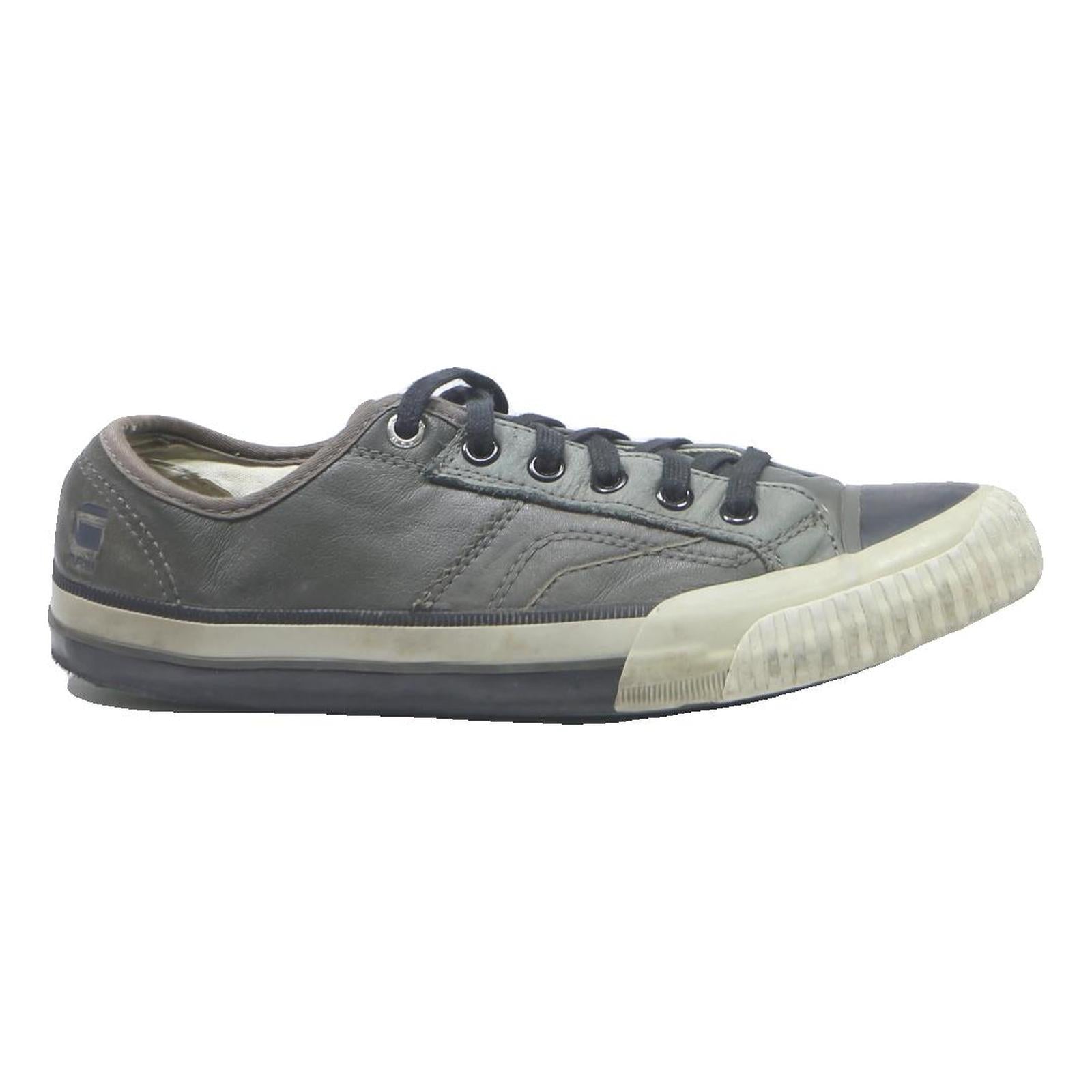 G-STAR Mens Lace-Up Trainers Grey Synthetic UK 7 Casual Streetwear Comfort