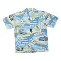 PARADISE STYLE Mens Blue & Green Hawaiian Shirt S Classic Cotton Blend Aloha