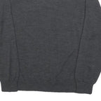 WILKE-RODRIGUEZ Mens Grey Brown Black Patterned V-Neck Basic Knit M Jumper