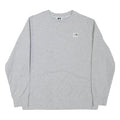 THE NORTH FACE Womens Grey Sweatshirt Crew Neck L Casual Cotton Blend Pullover