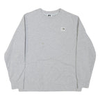 THE NORTH FACE Womens Grey Sweatshirt Crew Neck L Casual Cotton Blend Pullover