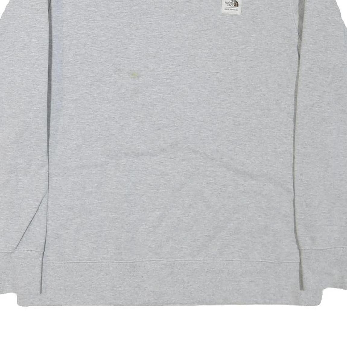 THE NORTH FACE Womens Grey Sweatshirt Crew Neck L Casual Cotton Blend Pullover