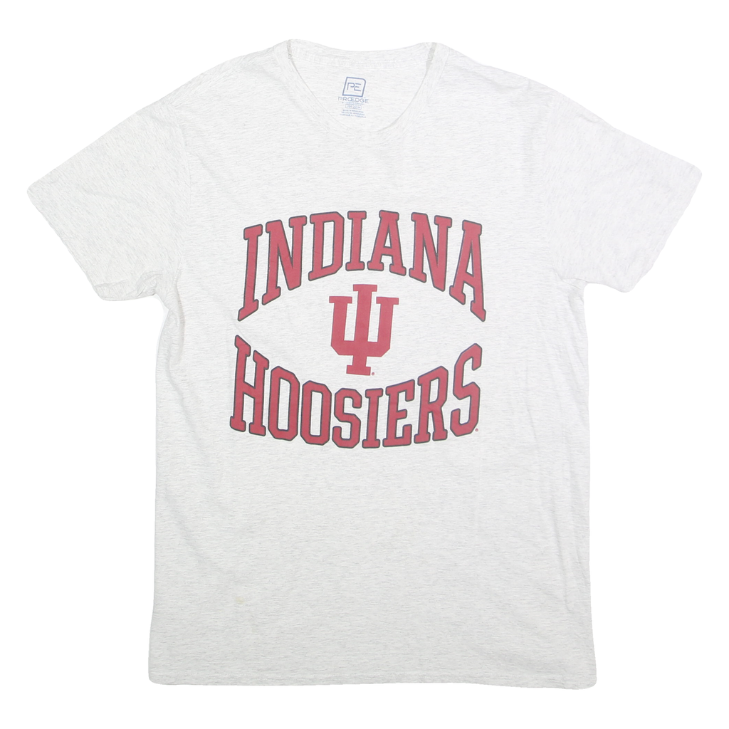 PROEDGE Mens White Indiana Hoosiers Graphic T-Shirt L Short Sleeve Crew Neck