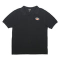 ELLESSE Mens Black Cotton Polo Shirt XL Logo Embroidered Short Sleeve Button