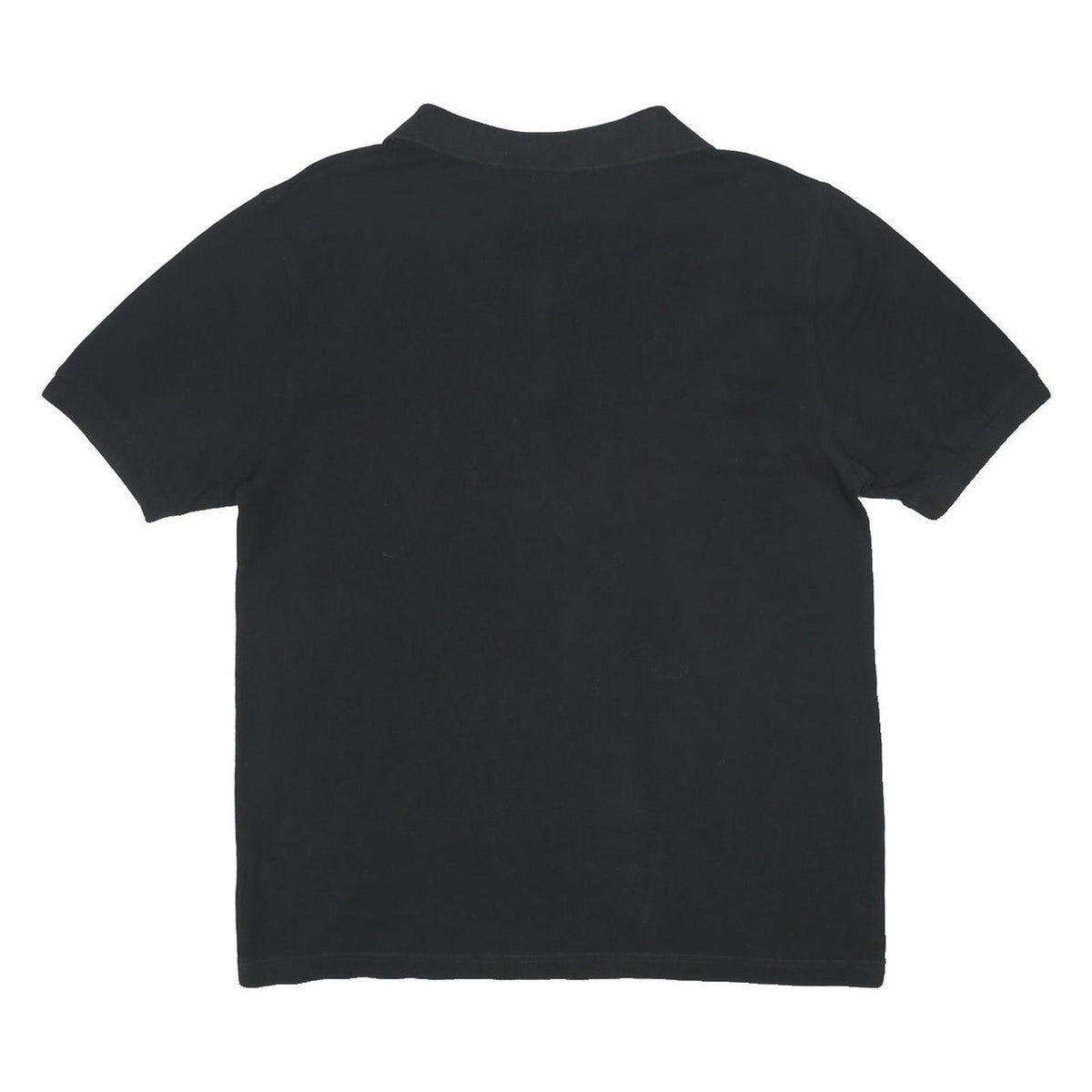 ELLESSE Mens Black Cotton Polo Shirt XL Logo Embroidered Short Sleeve Button