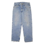 CARHARTT Lined Mens Relaxed Blue Denim Jeans W32 L30 Casual Workwear Zip Closure