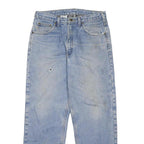CARHARTT Lined Mens Relaxed Blue Denim Jeans W32 L30 Casual Workwear Zip Closure