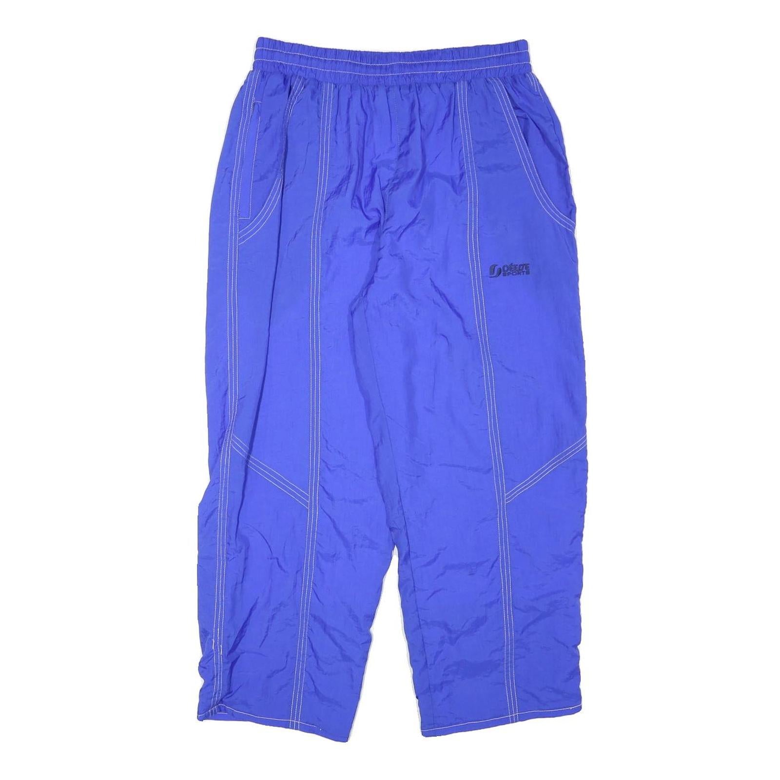 DESSE Mens Joggers Blue XL W28 L25 Polyester Blend Relaxed Tapered Comfort