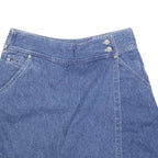WEST PORT Womens Blue Denim Skort Casual Cotton Blend Short Size M Pockets