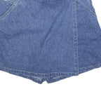 WEST PORT Womens Blue Denim Skort Casual Cotton Blend Short Size M Pockets