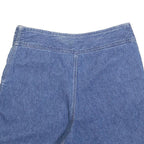 WEST PORT Womens Blue Denim Skort Casual Cotton Blend Short Size M Pockets