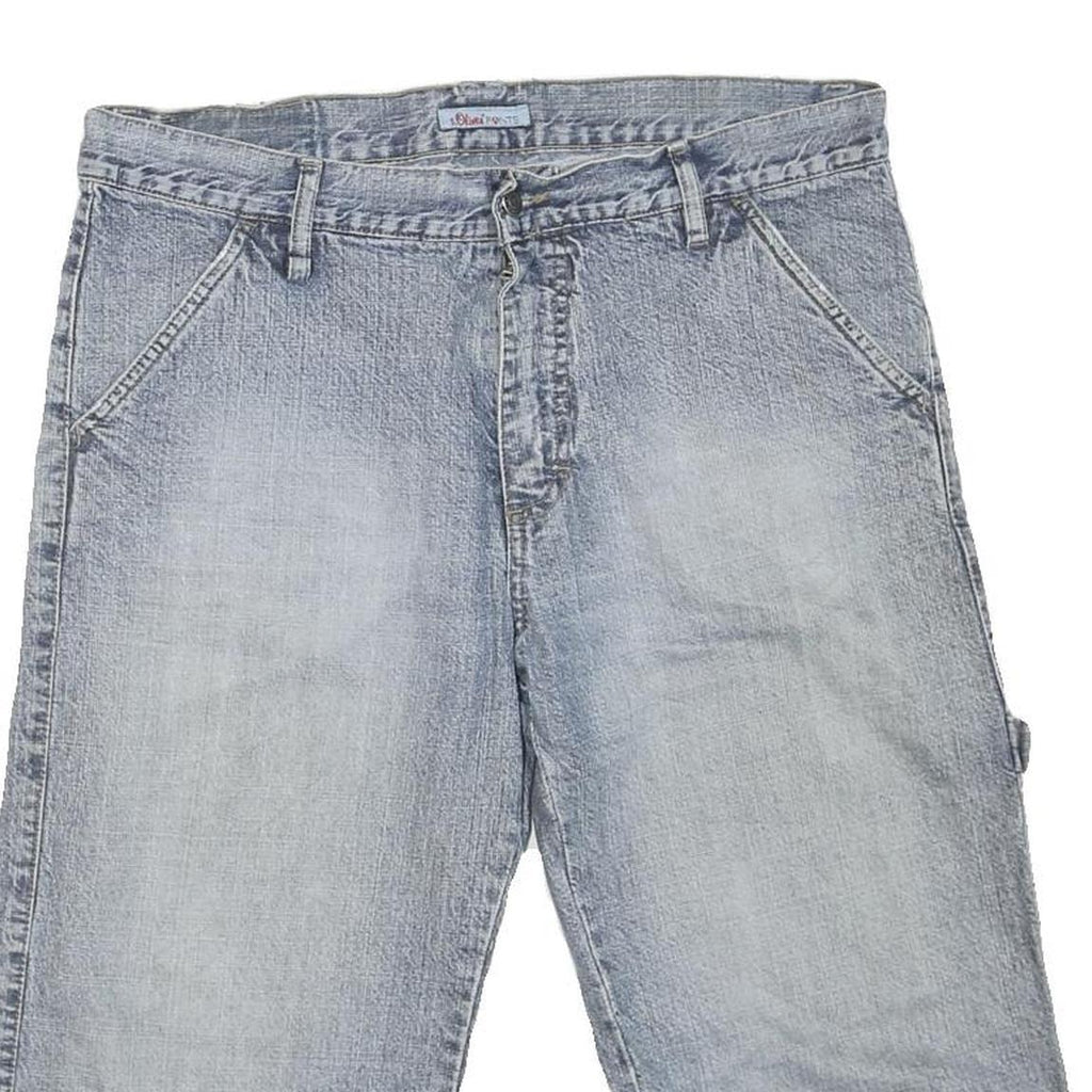 Womens Light Blue Denim Casual Shorts L W36 Cotton Blend Relaxed Fit