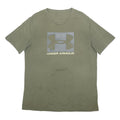 UNDER ARMOUR Mens Green Cotton Blend T-Shirt L Short Sleeve Crew Neck Logo Print