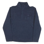 CHAPS Mens Navy Plain Pullover Crew Neck Basic Knit Jumper L Polyester Blend