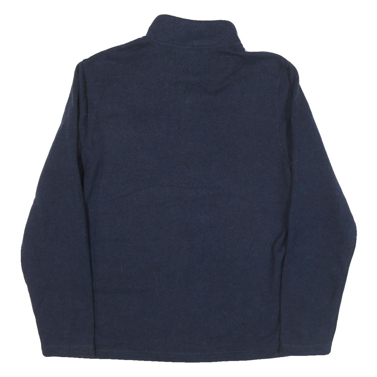 CHAPS Mens Navy Plain Pullover Crew Neck Basic Knit Jumper L Polyester Blend