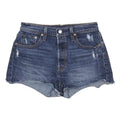 LEVI'S Womens Denim Blue Casual Shorts M W29 Distressed Cut-Off