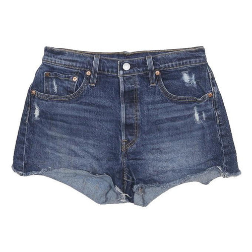 LEVI'S Womens Denim Blue Casual Shorts M W29 Distressed Cut-Off