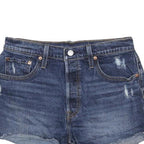LEVI'S Womens Denim Blue Casual Shorts M W29 Distressed Cut-Off