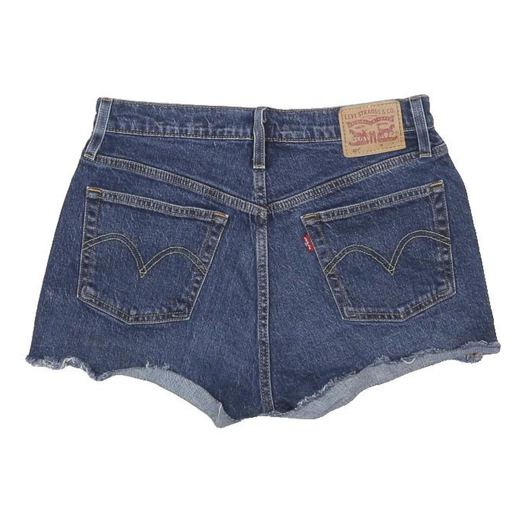 LEVI'S Womens Denim Blue Casual Shorts M W29 Distressed Cut-Off