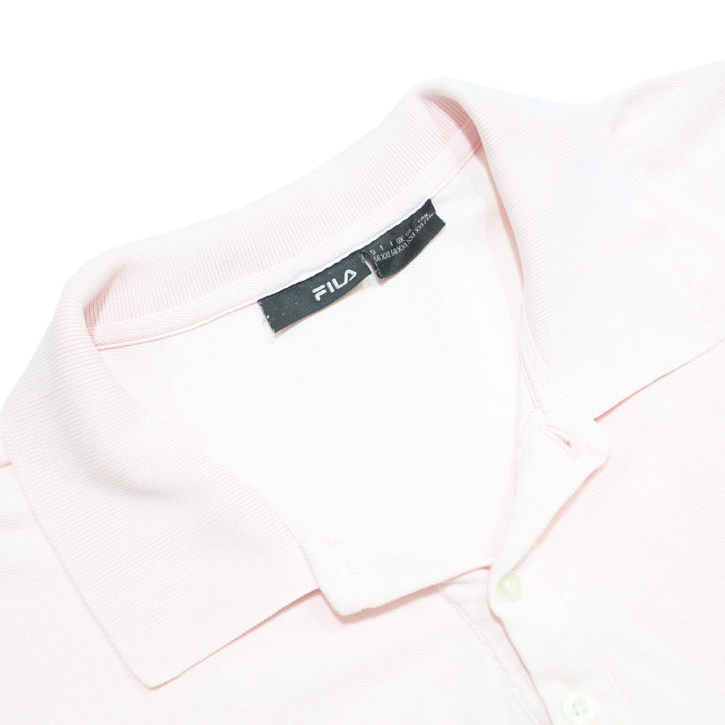 FILA Mens Pink Polo Shirt 2XL Cotton Blend Short Sleeve Basic Casual Wear