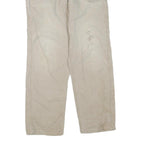 CARHARTT Mens Cotton Blend Beige Regular Fit Straight Leg Trousers W36 L34