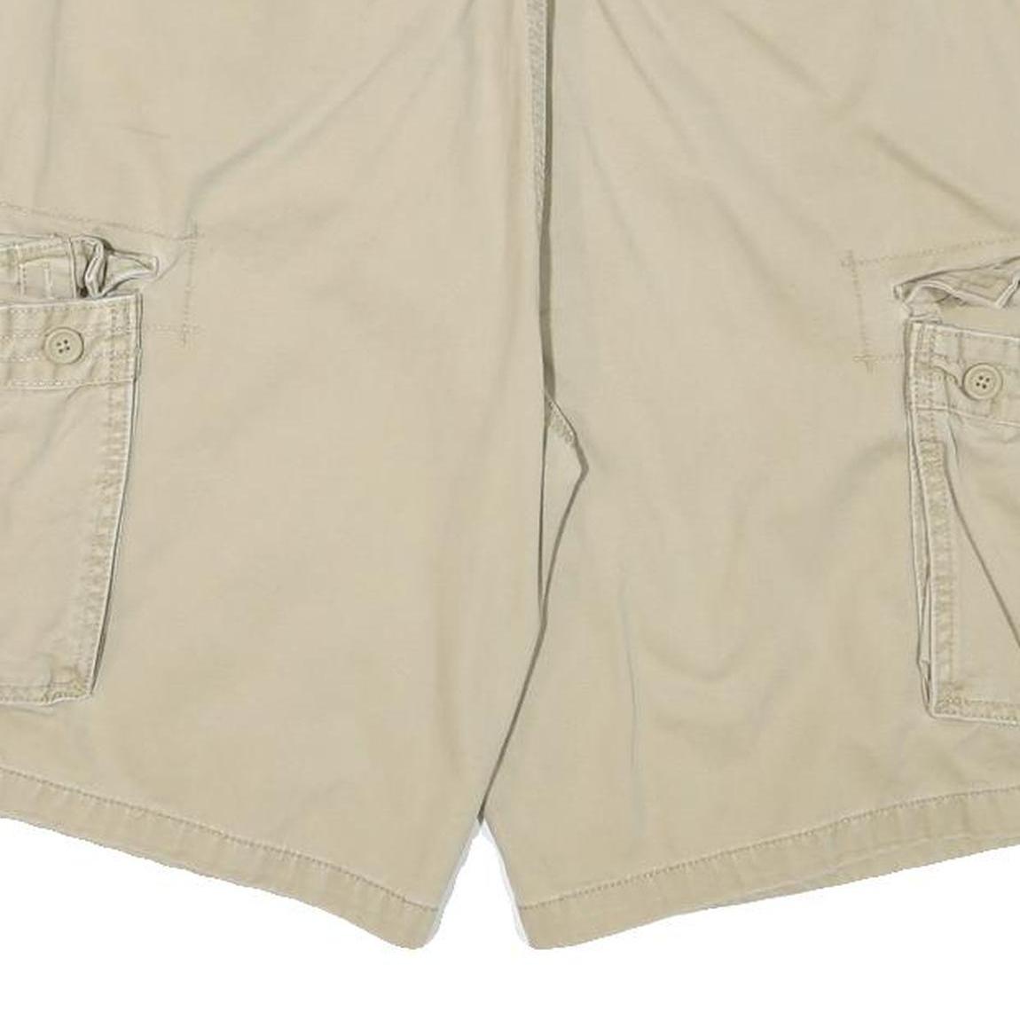 NAUTICA Mens Shorts Beige Casual Cargo Size L W36 Cotton Blend Summer