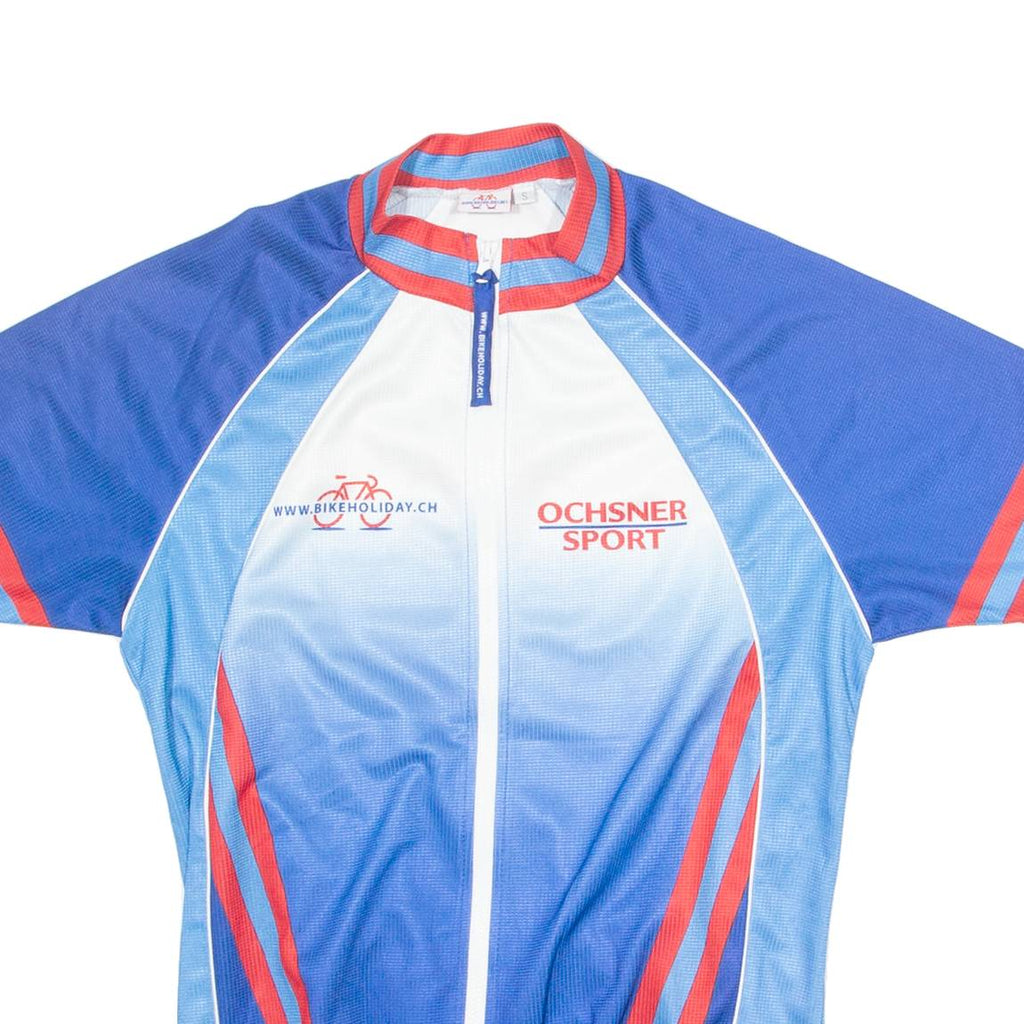BIKE HOLIDAY Cycling Mens Jersey Blue 1/4 Zip S
