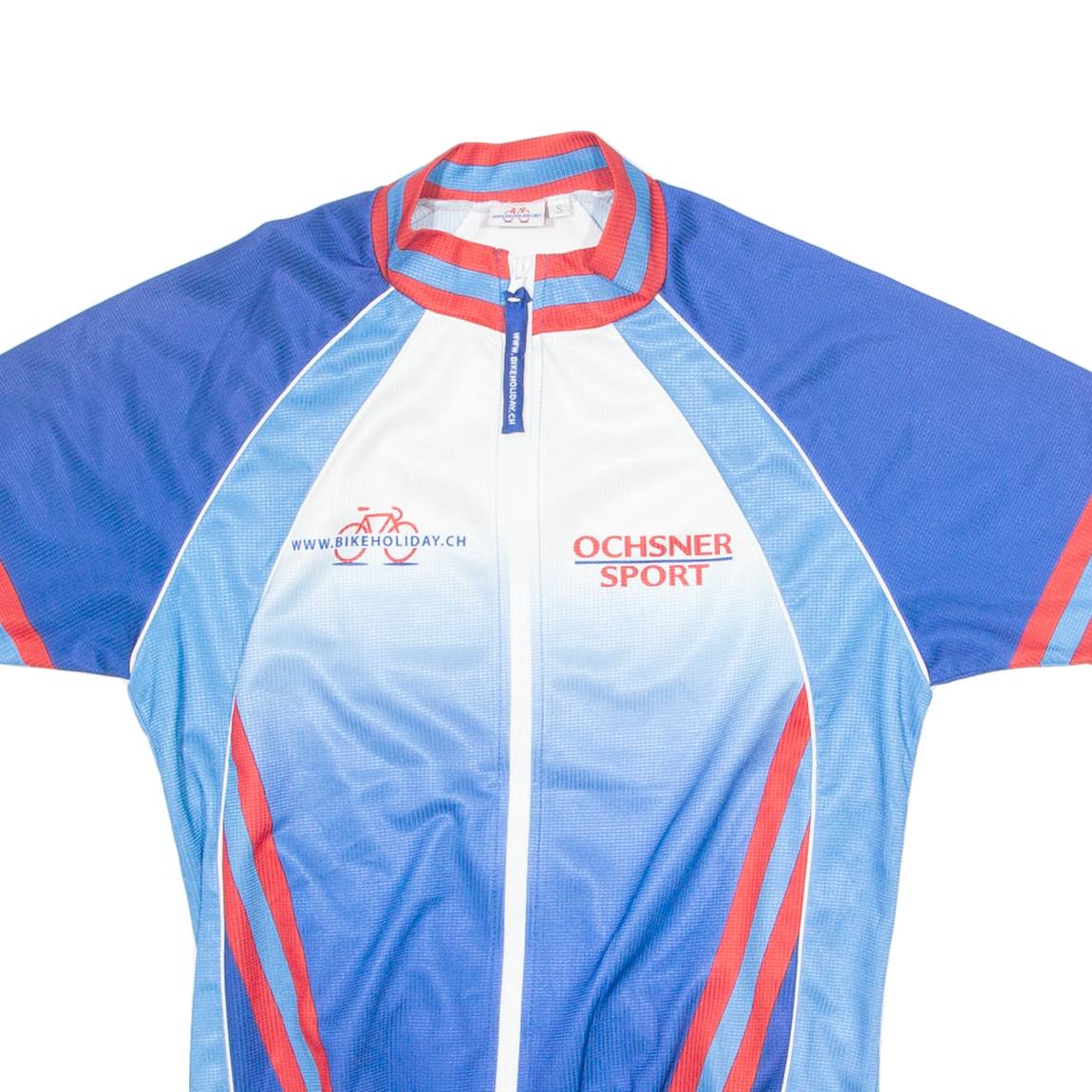 BIKE HOLIDAY Cycling Mens Jersey Blue 1/4 Zip S