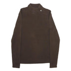 LAUREN RALPH LAUREN Womens Brown Plain Pullover Roll Neck Basic Knit L Cotton