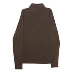 LAUREN RALPH LAUREN Womens Brown Plain Pullover Roll Neck Basic Knit L Cotton