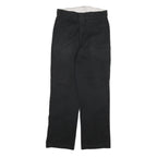 DICKIES Mens Cotton Blend Black Regular Straight Fit Trousers W30 L30 Workwear