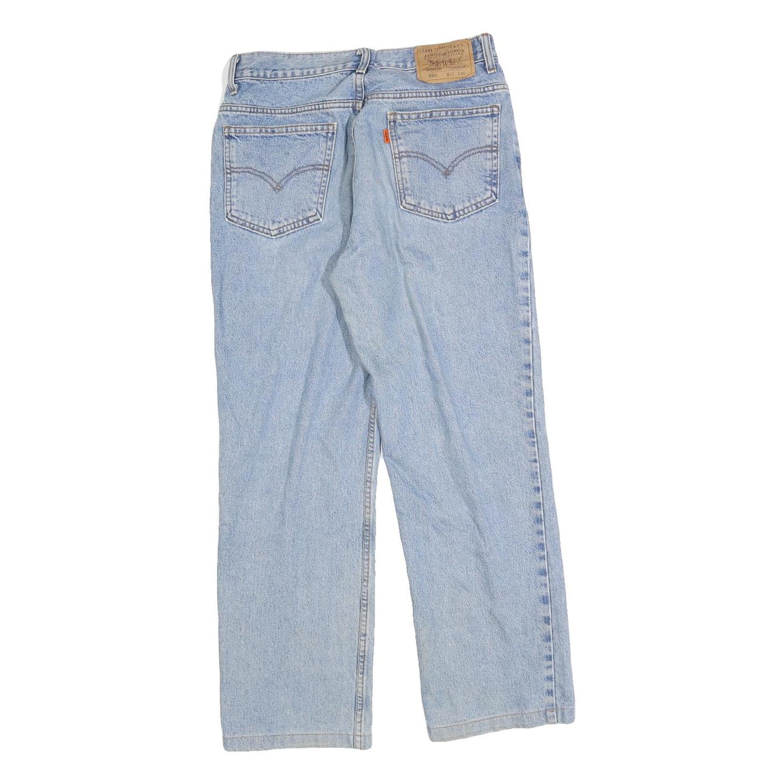 LEVI'S Mens Regular Fit Blue Denim Straight Jeans W30 L28 Classic Cotton Zip