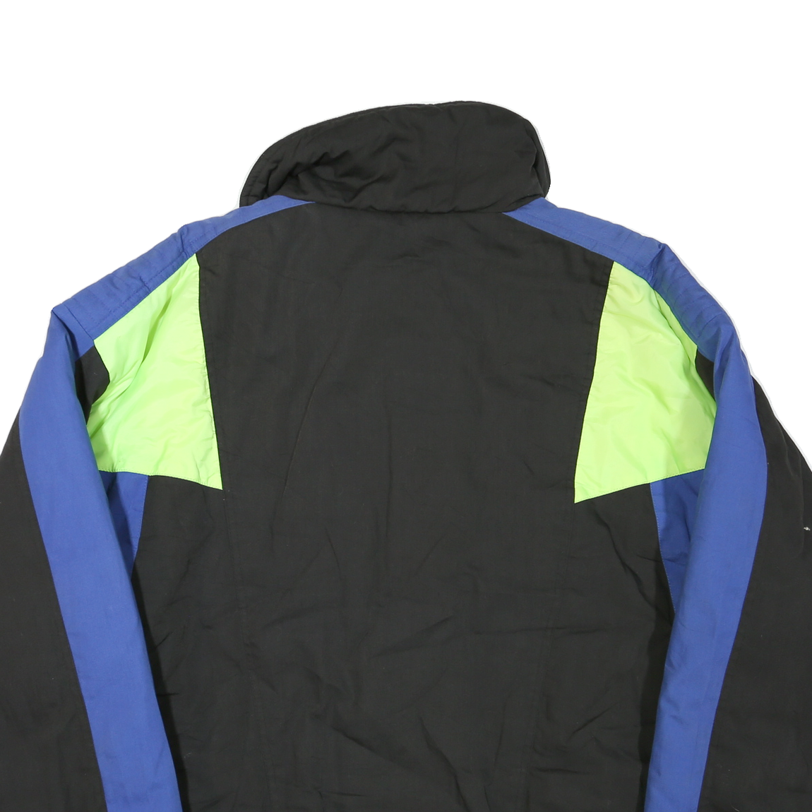 DISCOVERY CIRCLE Mens Black & Blue Jacket 2XL Polyester Blend Zip Cold Weather