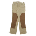 DICKIES Womens Cotton Blend Beige & Brown Regular Straight Trousers W27 L30