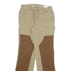 DICKIES Womens Cotton Blend Beige & Brown Regular Straight Trousers W27 L30