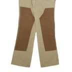 DICKIES Womens Cotton Blend Beige & Brown Regular Straight Trousers W27 L30