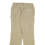 DICKIES Womens Cotton Blend Beige & Brown Regular Straight Trousers W27 L30